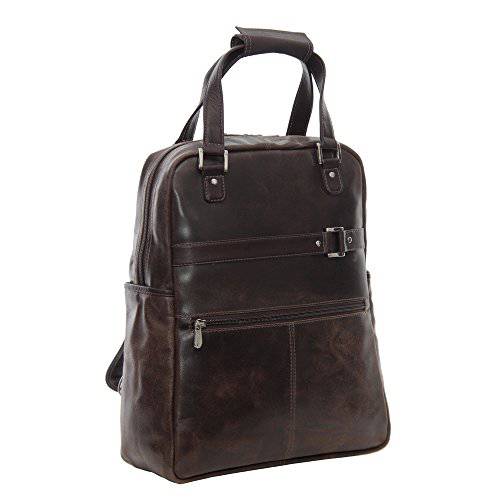 Piel Leather  빈티지 노트북 Carry-All 컨버터블 백팩,  빈티지 브라운, 원 사이즈