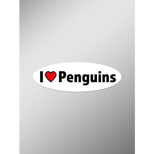 I Love Penguins Vinyl 데칼, 도안 스티커 (2 팩) | 자동차 트럭 밴 윈도우 벽 노트북 Cups | Printed | 2-5.5 Inch 데칼, 도안 | KCD 1466