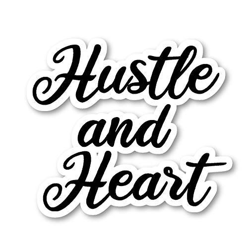 Hustle and 하트 스티커 아름다운 문구,인용구 스티커 - 노트북 스티커 - Vinyl 데칼, 스티커 - 노트북, 폰, 태블릿, 태블릿PC Vinyl 데칼, 스티커 스티커 S82168