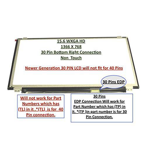 B156XTN03.1 새로운 교체용 15.6 LED LCD 스크린 WXGA HD 노트북 글로시 디스플레이 30 핀 eDP 울트라 슬림 (or 호환가능한)
