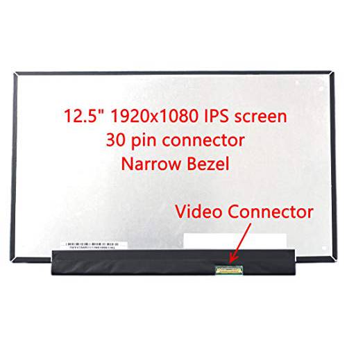 Fullcom 12.5 인치 스크린 for N125HCE-GN1 FRU 00HM745 00HN899 1920x1080 30 핀 좁은 엣지 IPS 교체용 스크린 (Non-Touch)