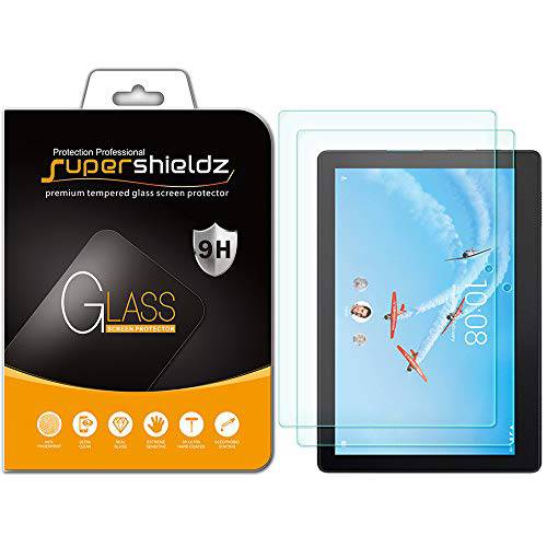 (2 팩) Supershieldz for 레노버 Tab E10 (10.1 Inch) 강화유리 화면보호필름, 액정보호필름, Anti 스크레치, 기포 프리