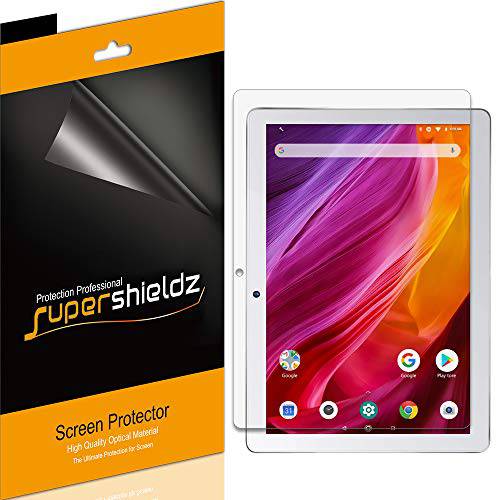 (3 팩) Supershieldz for Dragon 터치 K10 and Notepad K10 태블릿, 태블릿PC 10.1 inch 화면보호필름, 액정보호필름, 하이 해상도 클리어 쉴드 (애완동물)
