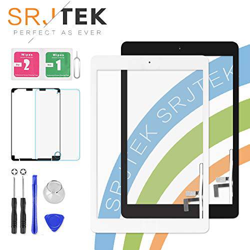 SRJTEK  스크린 교체용 for 아이패드 5 에어 1st 모델 A1474 A1475 9.7 LCD 스크린 교체용 글래스 조립품 리페어 부속 Kit