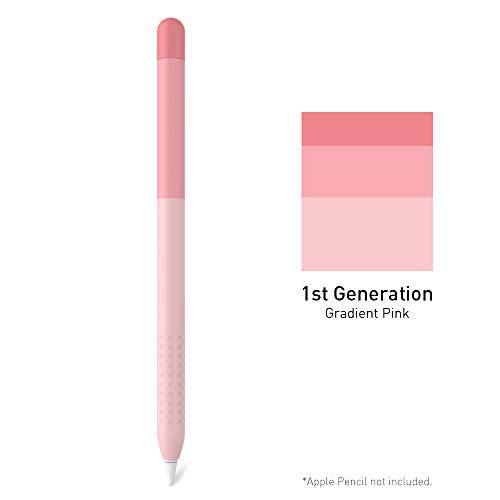 Delidigi Gradient 컬러 케이스 슬리브 실리콘 커버 홀더 악세사리 호환가능한 with 애플 펜슬 1st Generation ( Gradient 핑크)