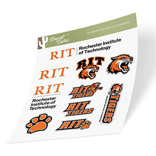 Rochester 학회 of 테크놀로지 RIT Tigers NCAA 스티커 Vinyl 데칼,스티커 노트북 워터 병 차량용 스크랩북 (타입 2 장)