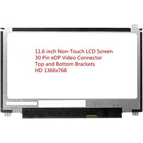 Rinbers 11.6 LED LCD 스크린 디스플레이 교체용 (논 터치) for ASUS Chromebook C201PA C202 C202S C202SA C223 X205T VIVOBOOK E203MA W202NA N116BGE-EB2 C3 C5 C6 B1 탑 and Bottom 브라켓 (30 핀)