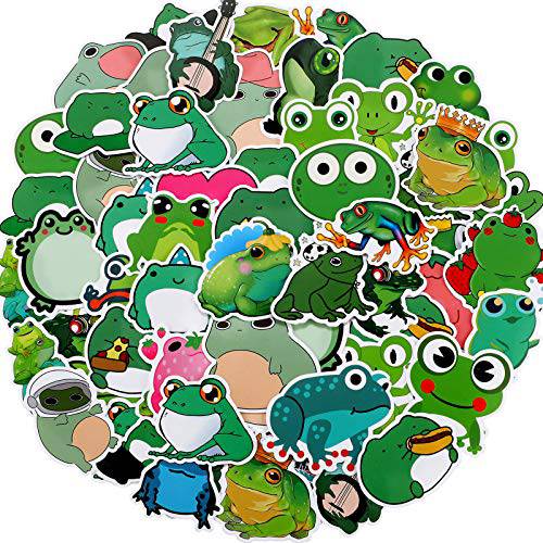 150 피스 Frog 스티커 비닐 Frog 데칼,도안 귀여운 Frog 방수 스티커 Funny 카툰 Frog 노트북 스티커 컴퓨터 짐가방,캐리어 기타 병 냉장고 자전거 스케이트 보드 장식