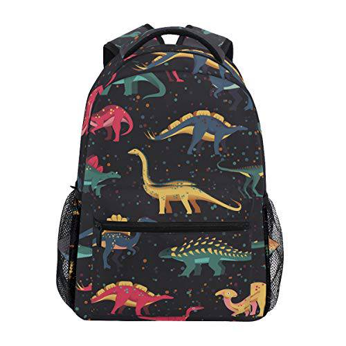 Aflyko Colorful 공룡 학교 책가방 노트북 백팩 여행용 등산 데이팩 teens 16 x 11.4 x 6.9 인치