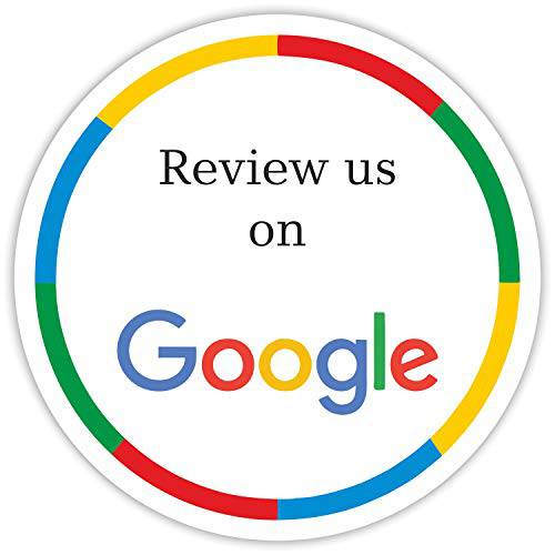 Review Us On 구글 스티커 - ( 팩 of 20) 4 라지 라운드 비닐 데칼 사인 벽면 노트북 Social 미디어 Storefront 창문