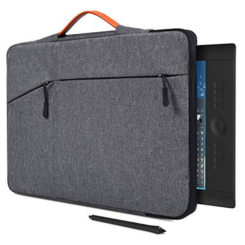 방수 태블릿, 태블릿PC 슬리브 그래픽 드로잉 보호 케이스 호환가능한 Wacom 인튜어스 프로 PTH860, Cintiq 프로 16/ Cintiq 16 스트랩 Pockets(Space 그레이)