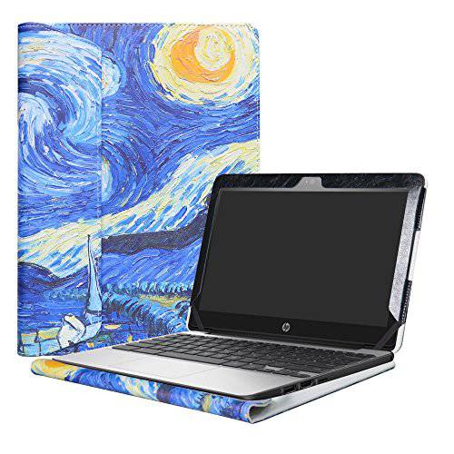 Alapmk 보호 케이스 커버 11.6 HP 크롬북 11 G5 EE/ G4/ G3/ G2/ G4 EE/ 11-2000 시리즈 Laptop(Warning:Not 호환 HP 크롬북 11 G6 EE/ G5/ G1/ 11-v000/ 11-1100 시리즈), 별이빛나는 나이트