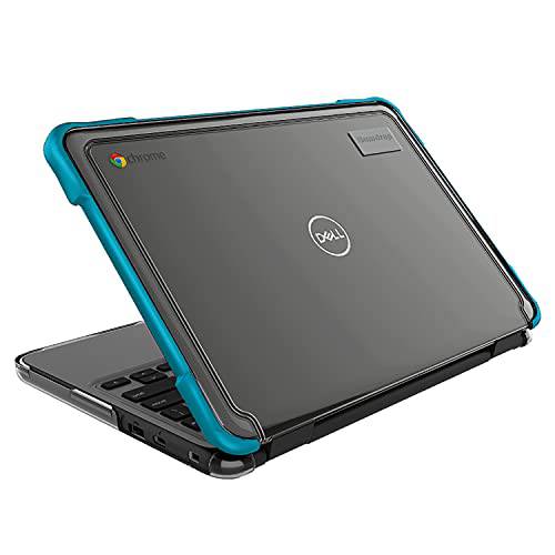 Gumdrop 케이스 SlimTech 케이스 Designed Dell 3100 2-in-1 크롬북 - 헤비듀티 러그드 보호 노트북 케이스 두꺼운 실리콘 범퍼 스킨 and 단단한 PC 프레임 익스트림 드롭 프로텍트 (청록색)