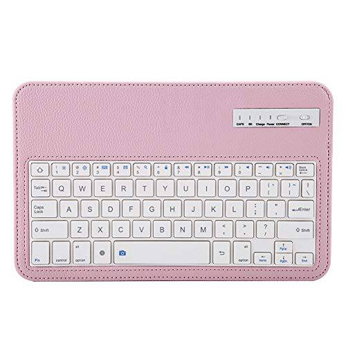 Zerone 무선 블루투스 키보드 커버 태블릿, 태블릿PC 키보드 케이스 안드로이드 Sumsung 탭 A 10.1 T580(Pink)