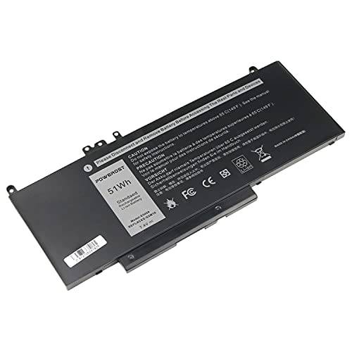Powerost G5M10 노트북 Battery(7.4V/ 51Wh) Dell Latitude E5550 E5450 노트북 15.6 인치 E5250 E5450 시리즈 fits 0WYJC2 8V5GX R9XM9 WYJC2 1KY05 080-854-0066