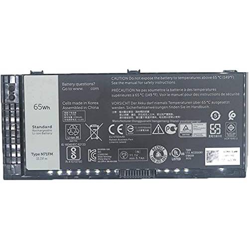 FV993 PG6RC R7PND T3NT1 N71FM 노트북 배터리 교체용 Dell 정밀 M4600 M4700 M6600 M6700 M4800 M6800 Series(11.1V 65Wh)