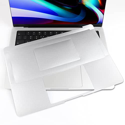 Batianda 팜레스트 커버 노트북 스킨 호환가능한 맥북 프로 14 인치 모델 A2442 2021 릴리즈 M1 프로/ M1 맥스 풀 바디 팜 가드 트랙패드 커버, 실버