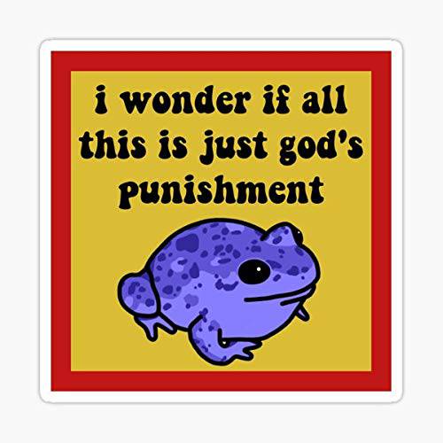 God’s Punishment Frog 스티커 - 스티커 그래픽 - 오토, 벽면, 노트북, 셀, 트럭 스티커 윈도우, 자동차, 트럭