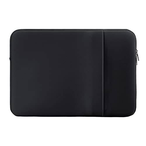 MicaYoung 15.6 인치 노트북 슬리브 케이스 충격방지 노트북 백 전면 포켓 호환가능한 15.6 크롬북 컴퓨터 노트북, 블랙