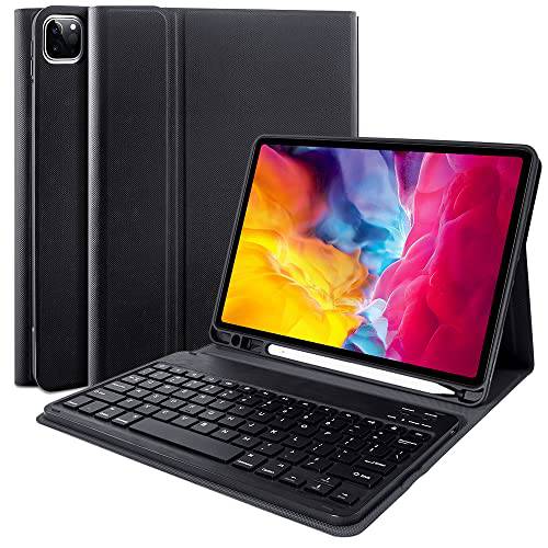 키보드 아이패드 케이스, 아이패드 에어 케이스 Keyboard，ipad 11 인치 프로 케이스 Keyboard，iPad 프로 11-inch 백라이트 키보드 for-iPad 프로 11-inch，Black