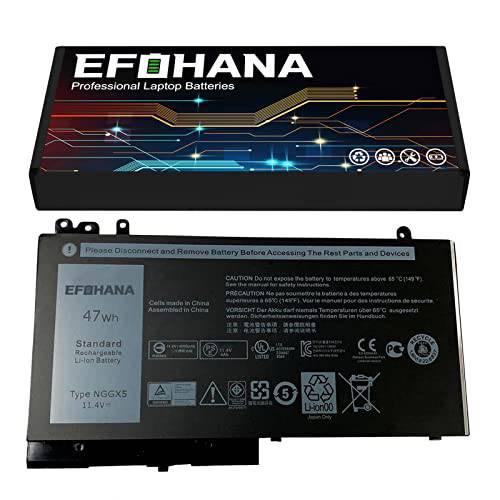efohana NGGX5 노트북 배터리 교체용 Dell Latitude E5270 E5470 E5570 M3510 시리즈 노트북 6MT4T 954DF 0JY8D6 JY8D6 11.4V 47Wh 4130mAh 3-Cells