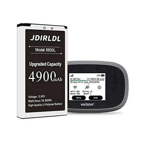 JDIRLDL MiFi 8800L 배터리, 2022 업그레이드된 New 4900mAh Novatel 버라이즌 Jetpack MiFi 8800L/ 7730L 휴대용 핫스팟 P/ N: 40123117 Replacemet 배터리
