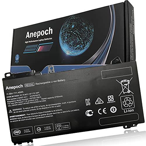 Anepoch RE03XL 노트북 배터리 호환가능한 HP ProBook 430 440 445 450 455R G6 G7 Serie 노트북 HSTNN-OB1C HSTNN-UB7R HSTNN-DB9A L32407-AC1 L32407-2B1 L32407-541 L32656-005 11.55V 45Wh 3750mAh