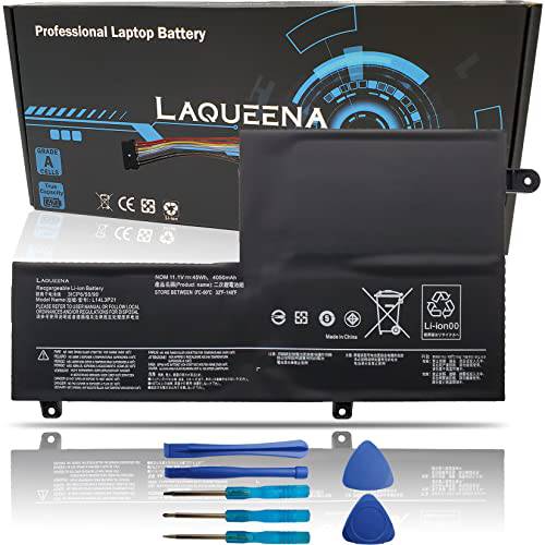 Laqueena L14L3P21 노트북 배터리 호환가능한 레노버 플렉스 3-1470 플렉스 3-1570 엣지 2-1580 시리즈 내장 L14M3P21 L14M2P21 L14L2P21 11.1V 45Wh 3-Cell
