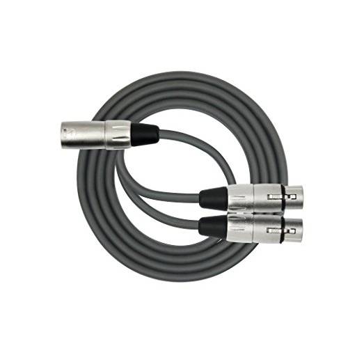 Kirlin 케이블 Y-301-01 - 1 Foot - XLR Male to 듀얼 XLR Female Y-Cable