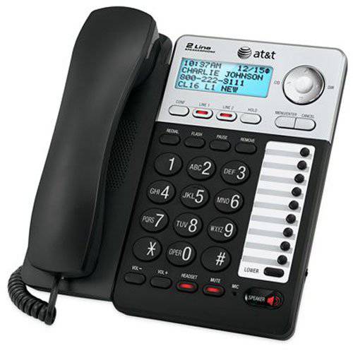 AT&T ML17929 2-Line 유선 전화 블랙