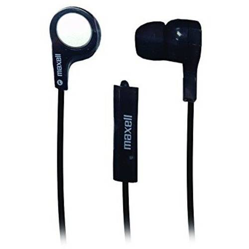 Maxell 199621 소프트 실리콘 러버 이어 팁 편안 Extended 청취 구리 Coil Heavy 베이스 In-Ear 버드 마이크,마이크로폰, 블랙