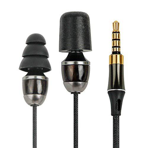 ISOtunes  유선 Earplug 헤드폰,헤드셋, Recently 업그레이드된, 29 NRR,  노이즈캔슬링, 노캔 마이크, IPX5 방수, Ultra-Durable Braided 와이어, 오샤 Compliant 소음 차단 이어폰, 이어버드