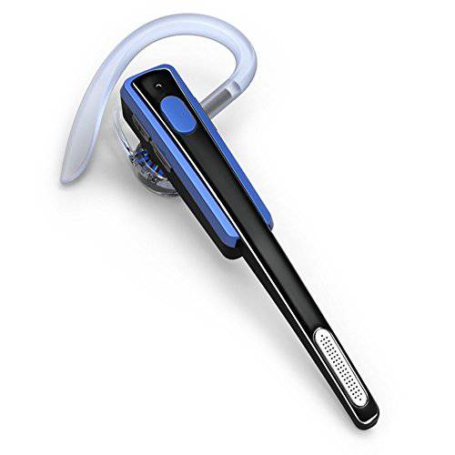 블루투스 헤드폰,헤드셋 COMEXION 무선 비지니스 이어폰 V4.1 경량 노이즈감소, 소음감소 블루투스 이어폰 마이크로폰 전화 노트북 Car（Blue+Case） 포함 용