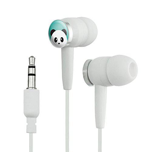 Panda on 청록색 참신한 in-Ear 이어버드, 이어폰,이어셋 헤드폰, 헤드셋 - 화이트