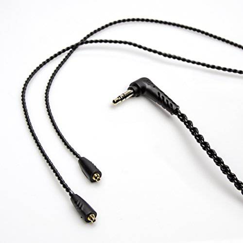 MEE audio MMCX 교체용 스테레오 케이블 Pinnacle P1 in-ear 헤드폰,헤드셋 (블랙) (New Version)