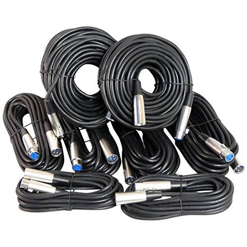 Your Cable store XLR/ 마이크 케이블 키트 2 50 ft, 2 15 ft and Four 25 Foot XLR 패치 케이블