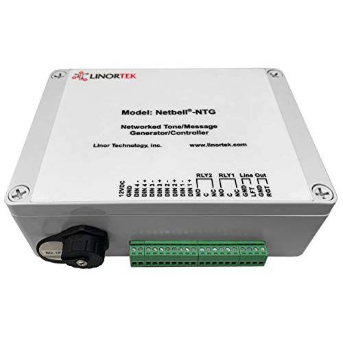 Linortek Netbell -NTG 네트워크 Multi-Tone 발전기 PA 시스템 컨트롤러 w/ Web-Based Bell 스케줄러 소프트웨어 to 스케쥴 커스텀 Bell 부저 소리,알람 파손 시간 알람 응급시 공지