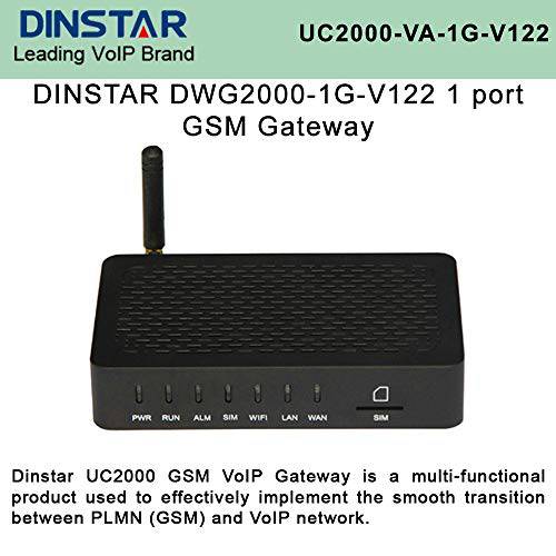 DINSTAR UC2000 DWG2000-1G-V122 1 포트 GSM Voip 게이트웨이 SMS