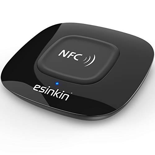 Esinkin 블루투스 블루투스리시버 무선, NFC-Enabled 오디오 어댑터 4.0 HD 홈 스테레오 음악 스트리밍 사운드 시스템 3.5mm (Aux and RCA)