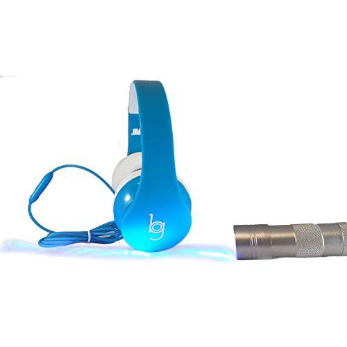 글로우 헤드폰,헤드셋 블랙라이트 LED 플래시라이트,조명 from Bryte Gear - 블루 - Make it 글로우 야광