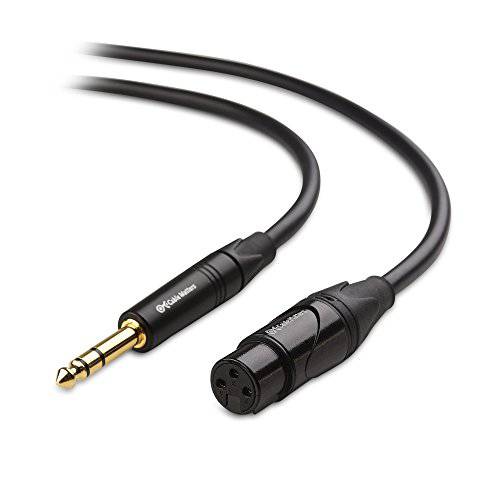 Cable Matters 6.35mm (1/ 4 인치) TRS to XLR 케이블 (XLR to TRS 케이블) Male to Female 10 Feet