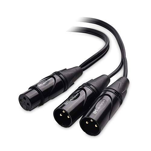Cable Matters XLR 분배기 케이블, Female to 2 Male XLR Y 케이블 - 18 Inches