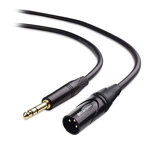 Cable Matters 6.35mm (1/ 4 인치) TRS to XLR 케이블 (XLR to TRS 케이블) Male to Male 10 Feet