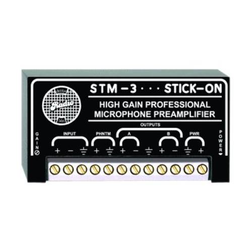 RDL STM-3 마이크 프리앰프 플렉시블, 로우 소음, 고 Gain, 2 밸런스 or 언밸런스드 출력