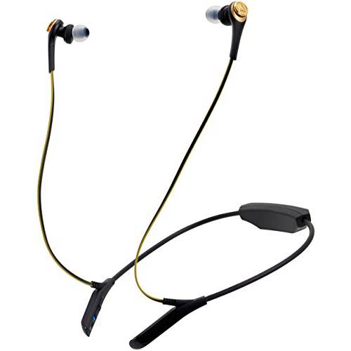 Audio-Technica  솔리드 베이스 in-Ear 블루투스 헤드폰,헤드셋 블랙 크롬/ 골드