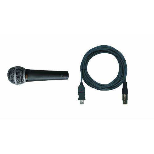 Audio2000’S APM150PRO-U 프로페셔널 Super-Cardioids 네오디뮴 다이나믹 마이크,마이크로폰 20-Feet XLRF-USB 케이블 (Without on/ Off 스위치)