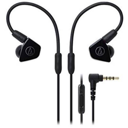 Audio-Technica ATH-LS50iSRD In-Ear 모니터 헤드폰,헤드셋 In-Line 마이크&  컨트롤, 레드