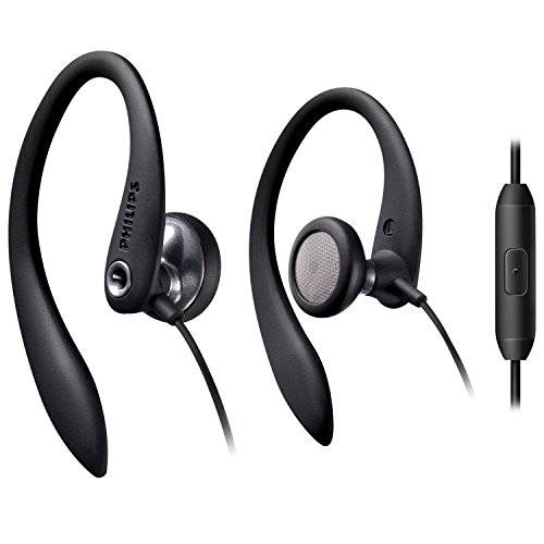 필립스 In-Ear 스포츠 헤드폰,헤드셋 마이크 (SHS3205BK/ 27) - 블랙