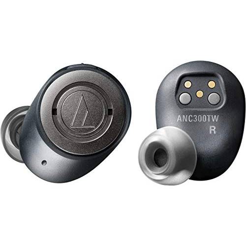 Audio-Technica ATH-ANC300TW QuietPoint 무선 액티브 Noise-Cancelling in-Ear 헤드폰,헤드셋, 블랙