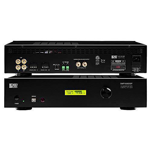 OSD Audio SMP1000 Mono 1000W Class D 서브우퍼 앰프 w/ DSP 어플 컨트롤, LED 스크린 (SMP1000DSP)